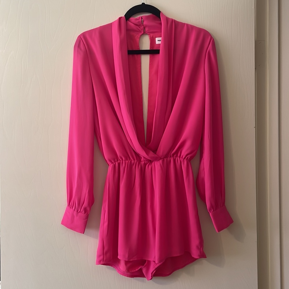 Superdown Revolve Kaycie Romper - hot pink XS
